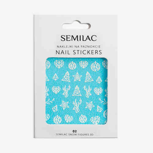 Semilac Snow Figures 3D Nail Stickers 02