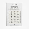Semilac Floral Figures Silver Nail Stickers 10