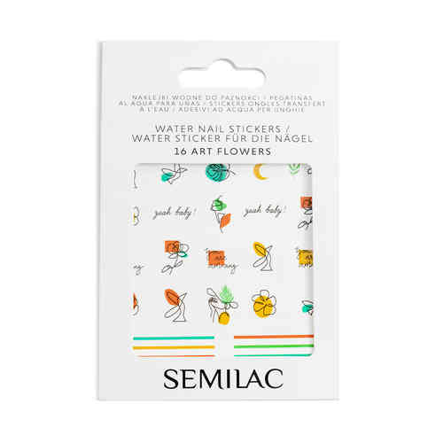 Semilac 16 Water Nail Stickers Art Flower