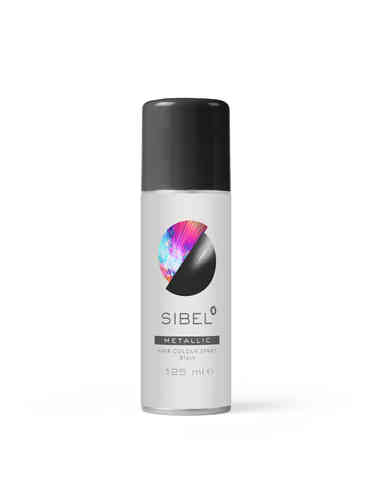 Sibel Metallic Hair Colour spray black 125ml