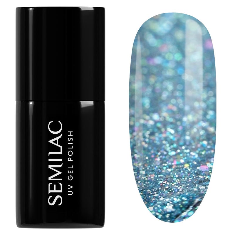 Sininen glitter geelilakka.