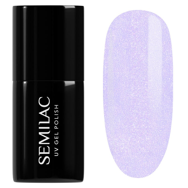 Violetti glitter geelilakka.